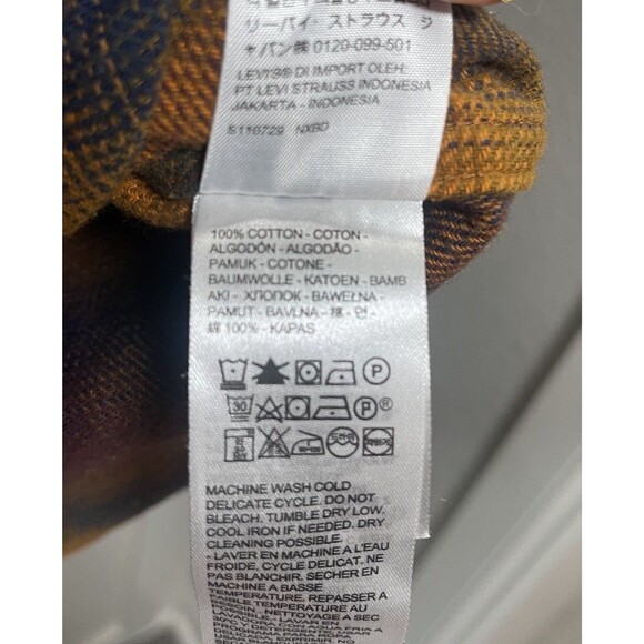 Levis Jackson Worker Overshirt Cotton Men's Sz M Relaxed Fit Plaid Check 89$ NWT - Picture 5 of 10